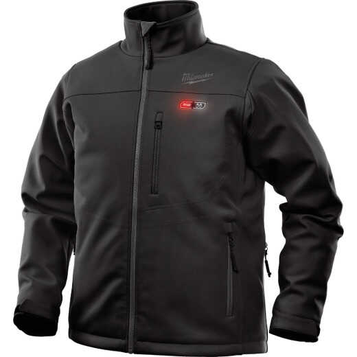 Milwaukee M12 TOUGHSHELL Men's Black Cordless Heated Jacket Kit, XL